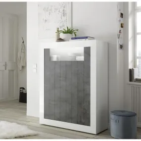 Argentier 2 portes battantes URBINO blanc et oxyde | 3 Suisses