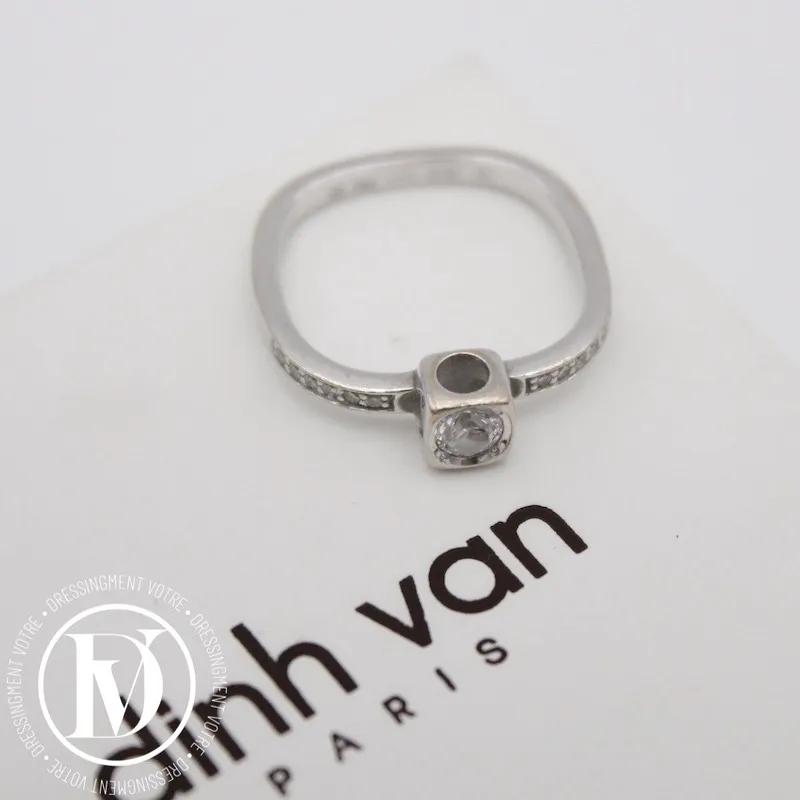Bague Le Cube en or blanc et diamants – Dinh Van