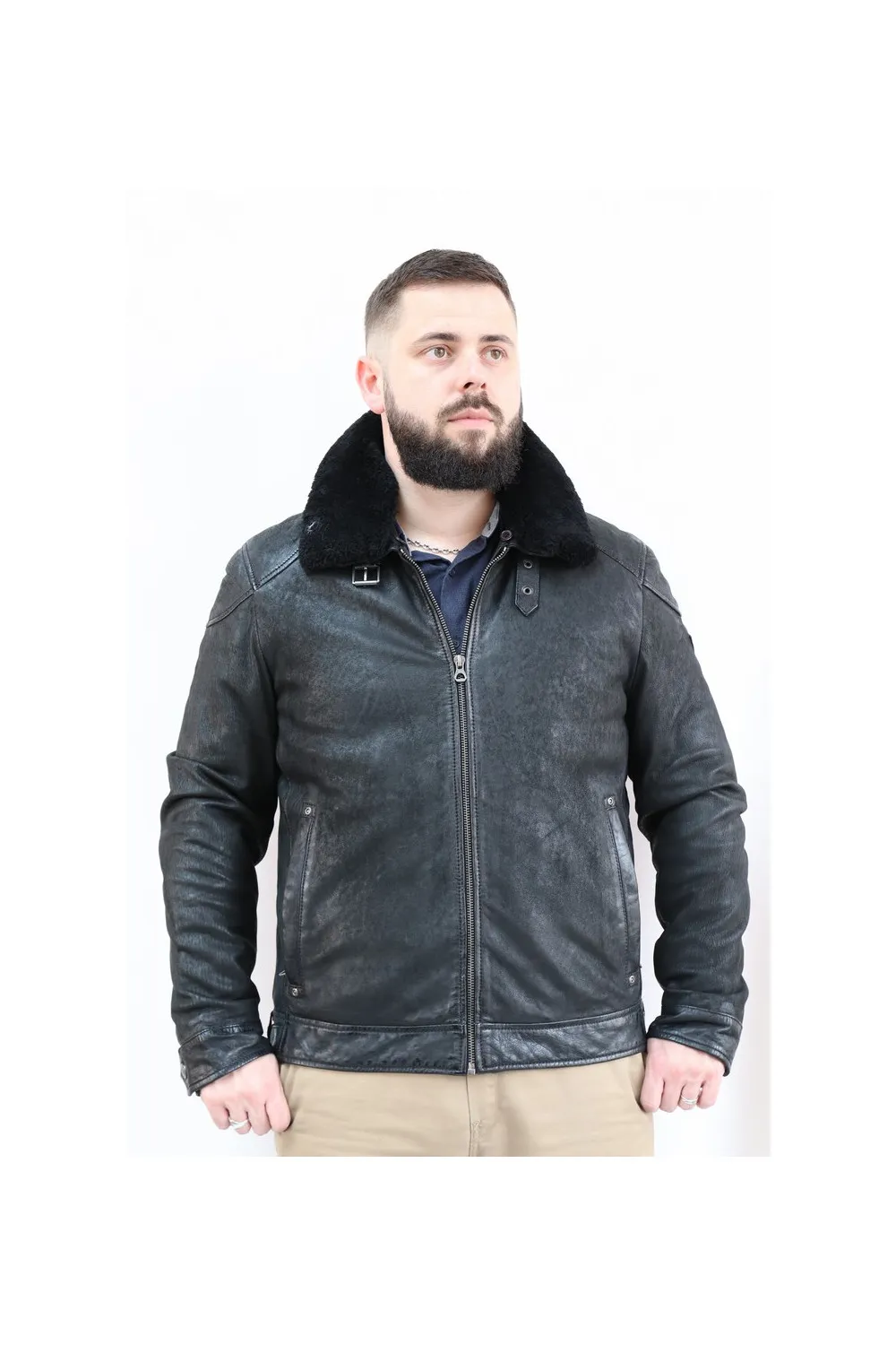 BLOUSON CUIR HOMME : 14626