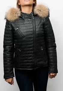 Blouson cuir Oakwood Steffy Noir