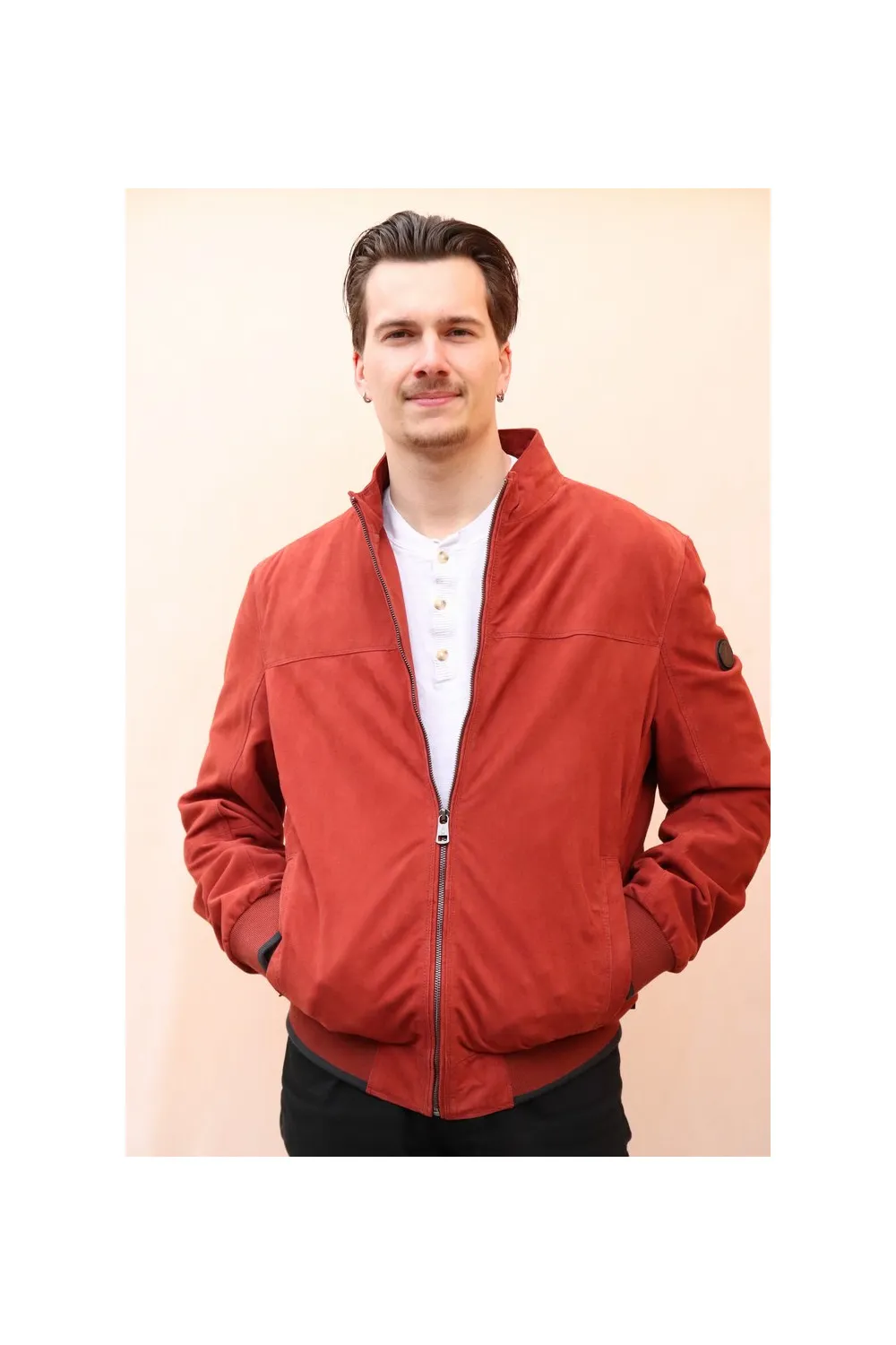 BLOUSON CUIR VELOURS HOMME : 52375.R