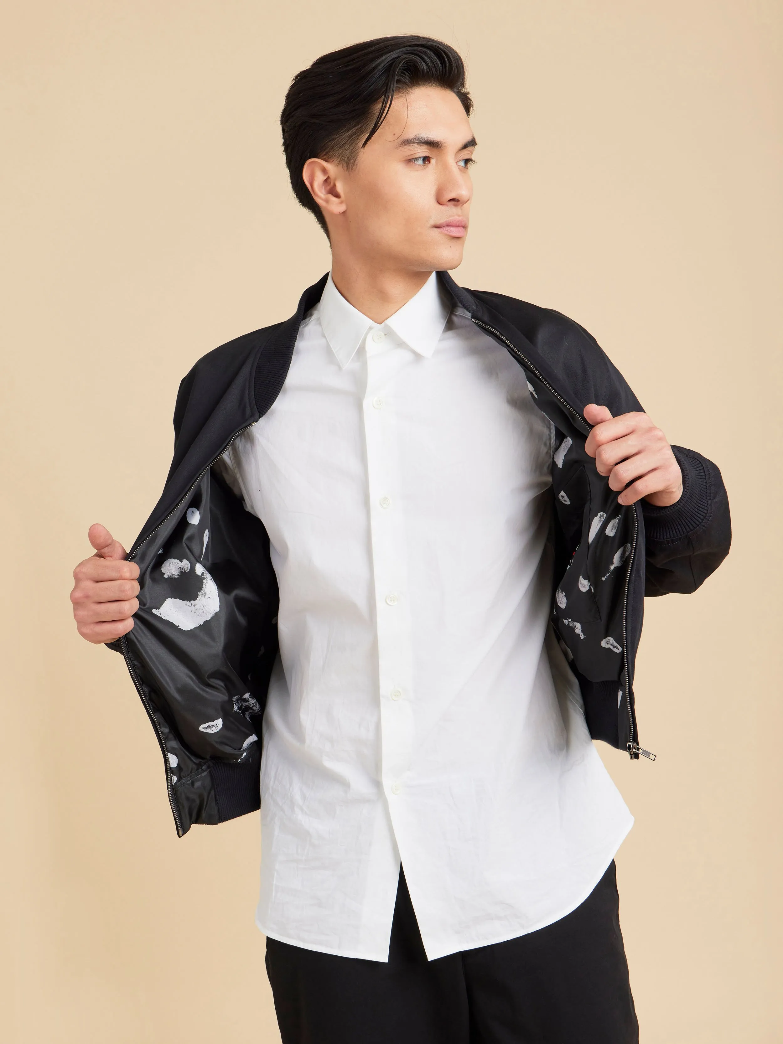 blouson en coton noir