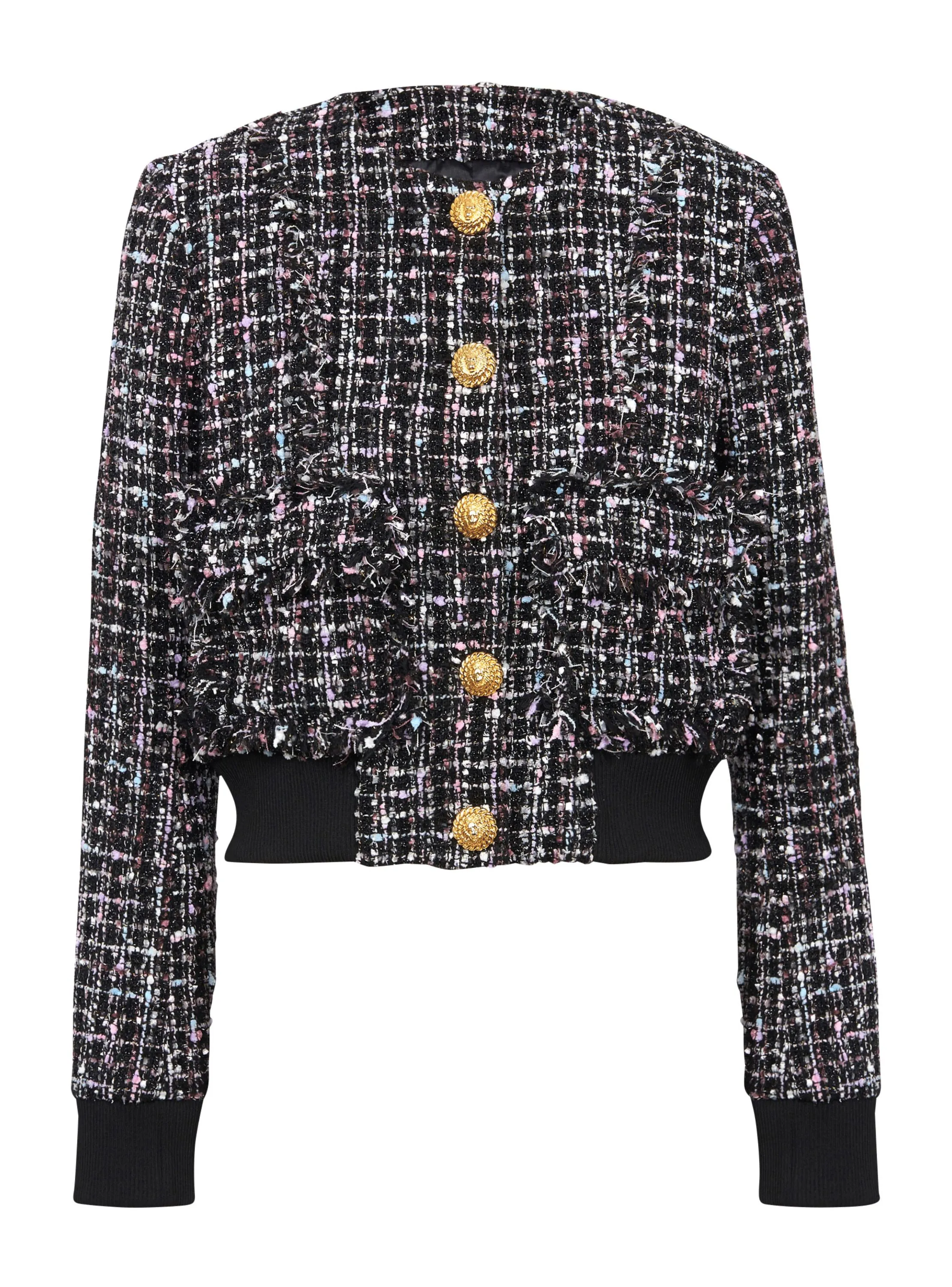 BLOUSON EN TWEED à BOUTONS - BALMAIN pour FEMME | Printemps