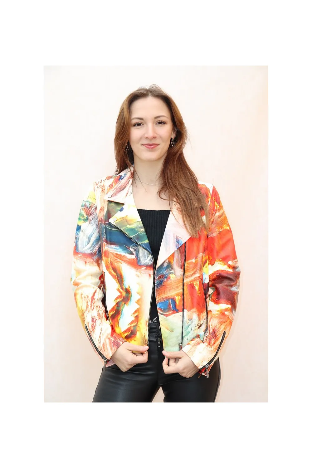 BLOUSON PERFECTO CUIR FEMME : Keane