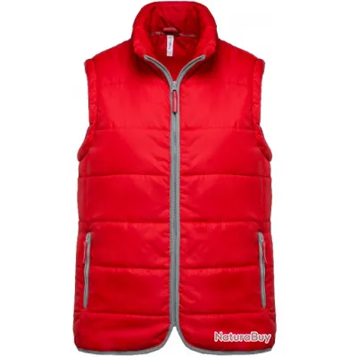 Bodywarmer ROUGE matelassé-KARIBAN TAILLE L K611607