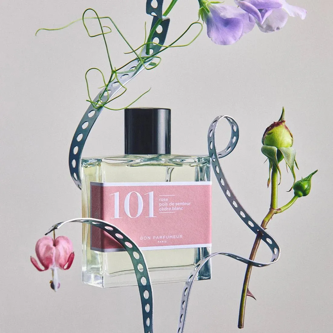 Bon Parfumeur - Parfum 101 Rose, pois de senteur, cèdre blanc - Floral 100ml