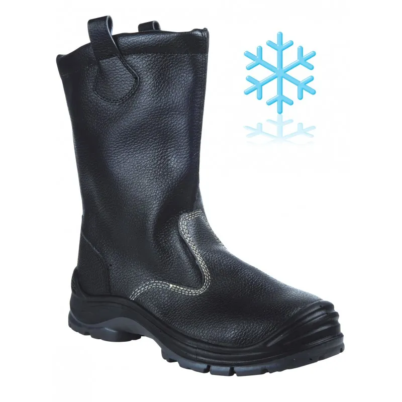 Botte fourrée SINGER Cuir noir S3 SRC - BREME