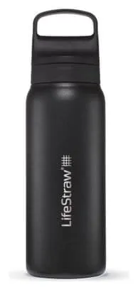 Bouteille filtre à eau LifeStraw Go 2.0 isolée en acier inoxydable 700 ml-Noir