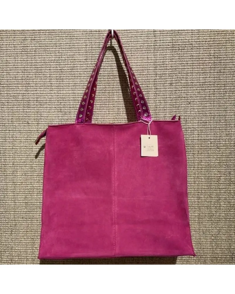 Cabas daim fuchsia - Made in Italy - Zosha Collection