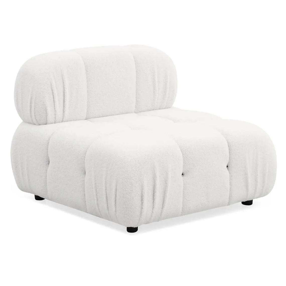 Canapé design modulable et transformable Hollywood tissu bouclette Blanc | 3 Suisses