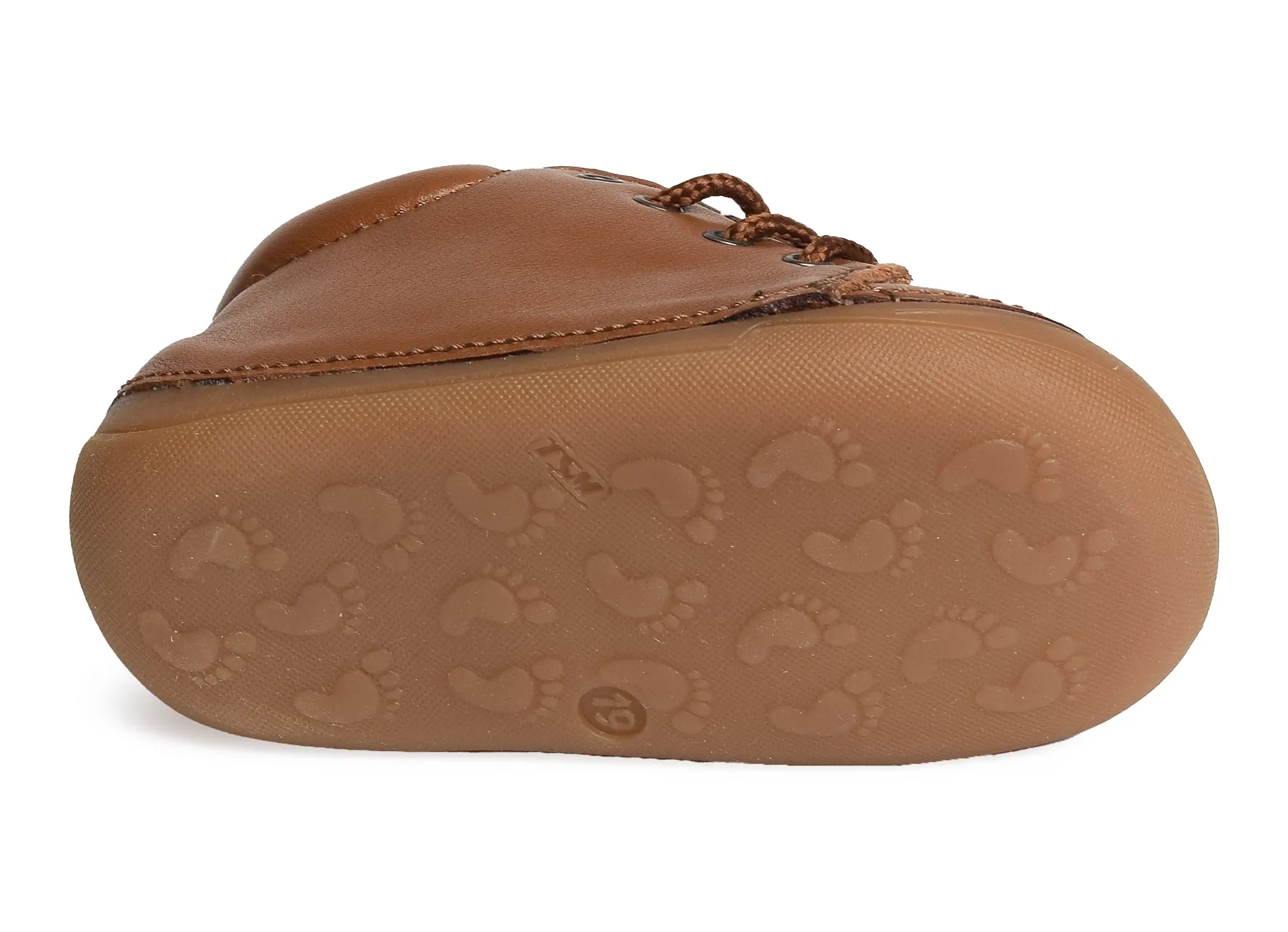 chaussures a lacets Babybotte  Zoha boy camel 