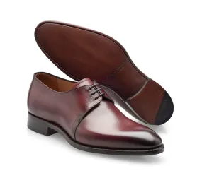 Chaussures derby bordeaux patiné