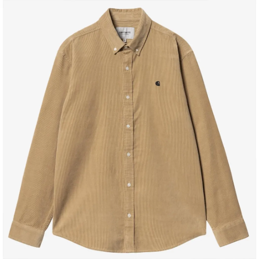 CHEMISE CARHARTT Wip MADISON VELOUR SABLE