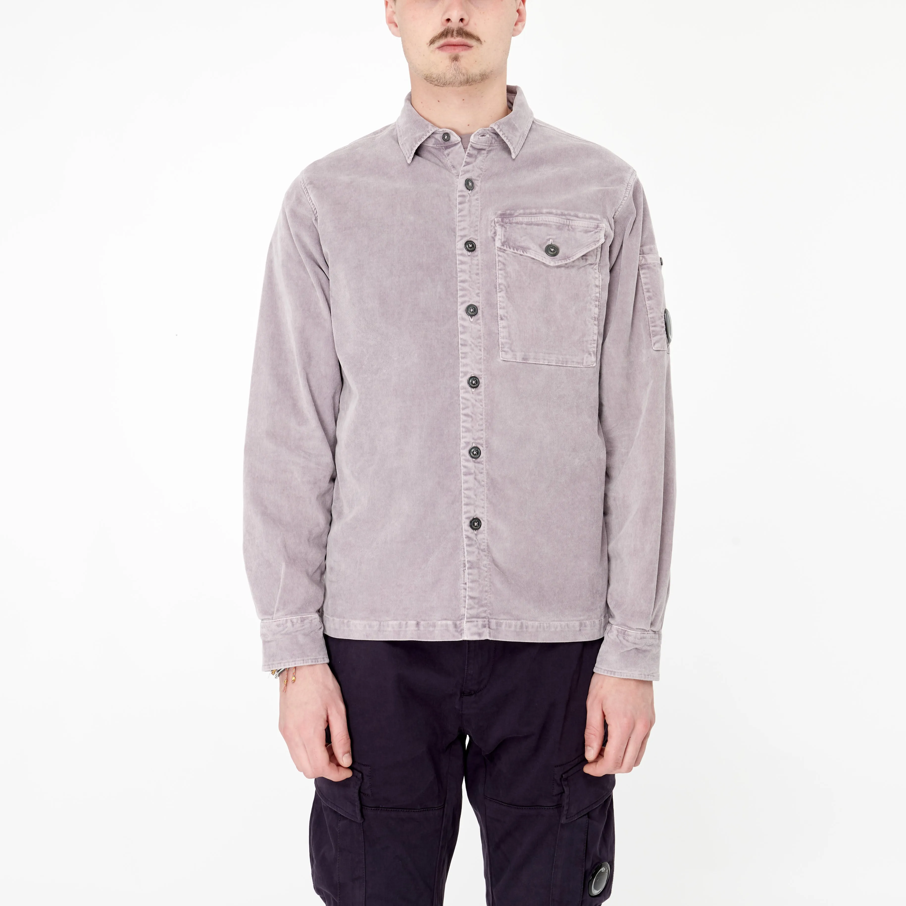Chemise Cp Company Velours Ctelé Purple Dove