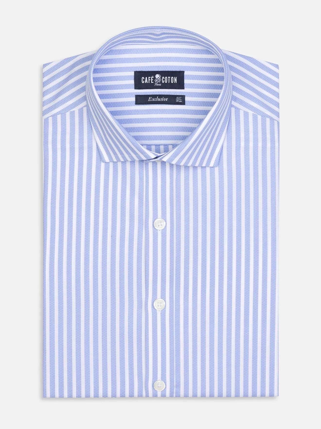 Chemise Devin à rayures ciel 
