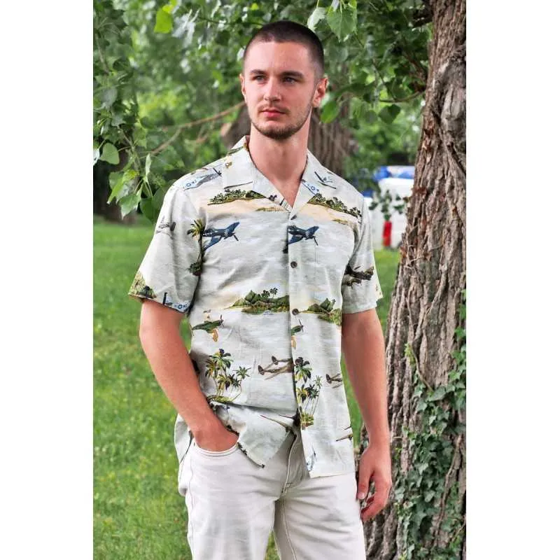chemise hawaienne rjc coton warbird pacific 4