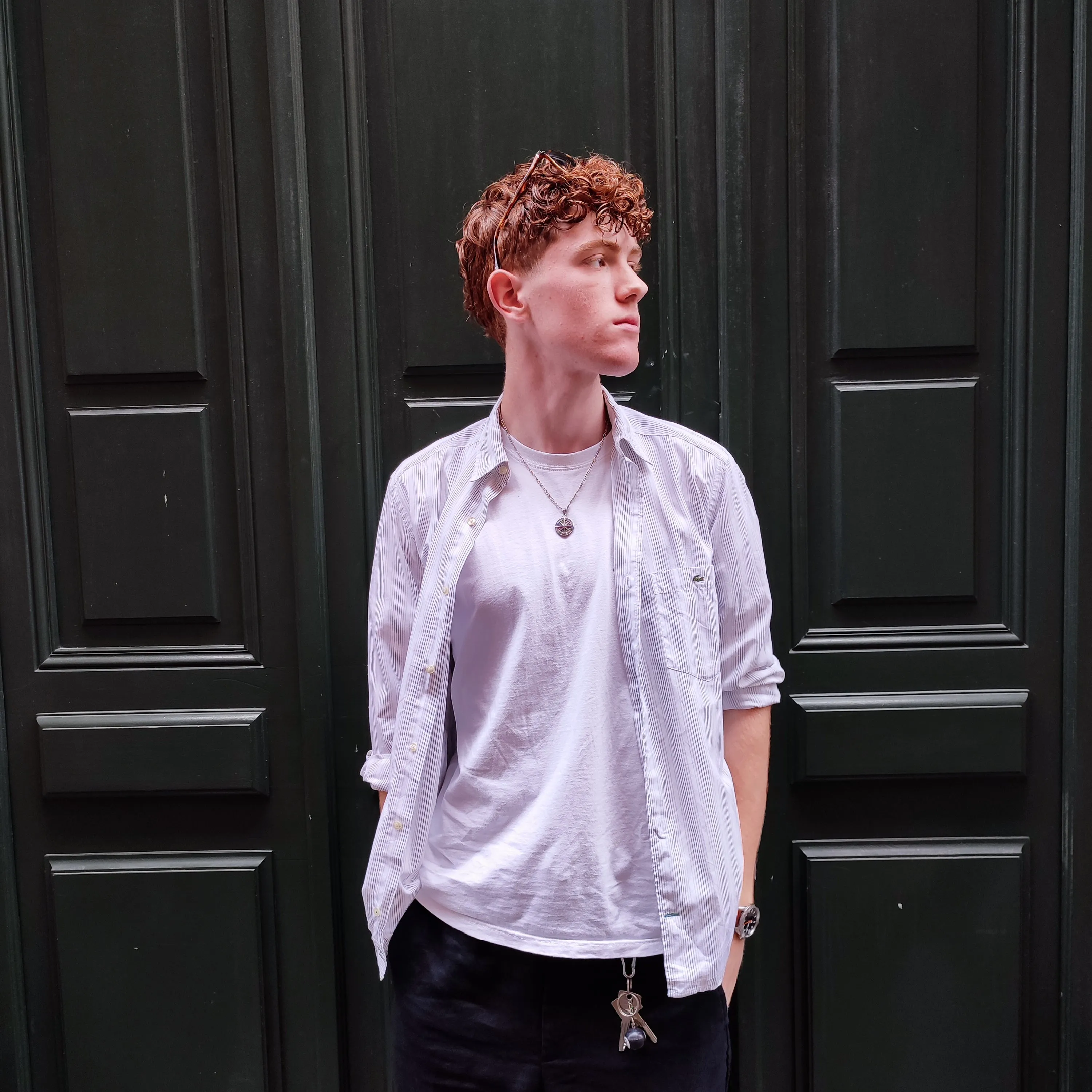 Chemise Lacoste rayé - M - La Bonne Tenue