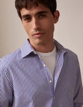 Chemise mixte Je t'aime rayée marine
