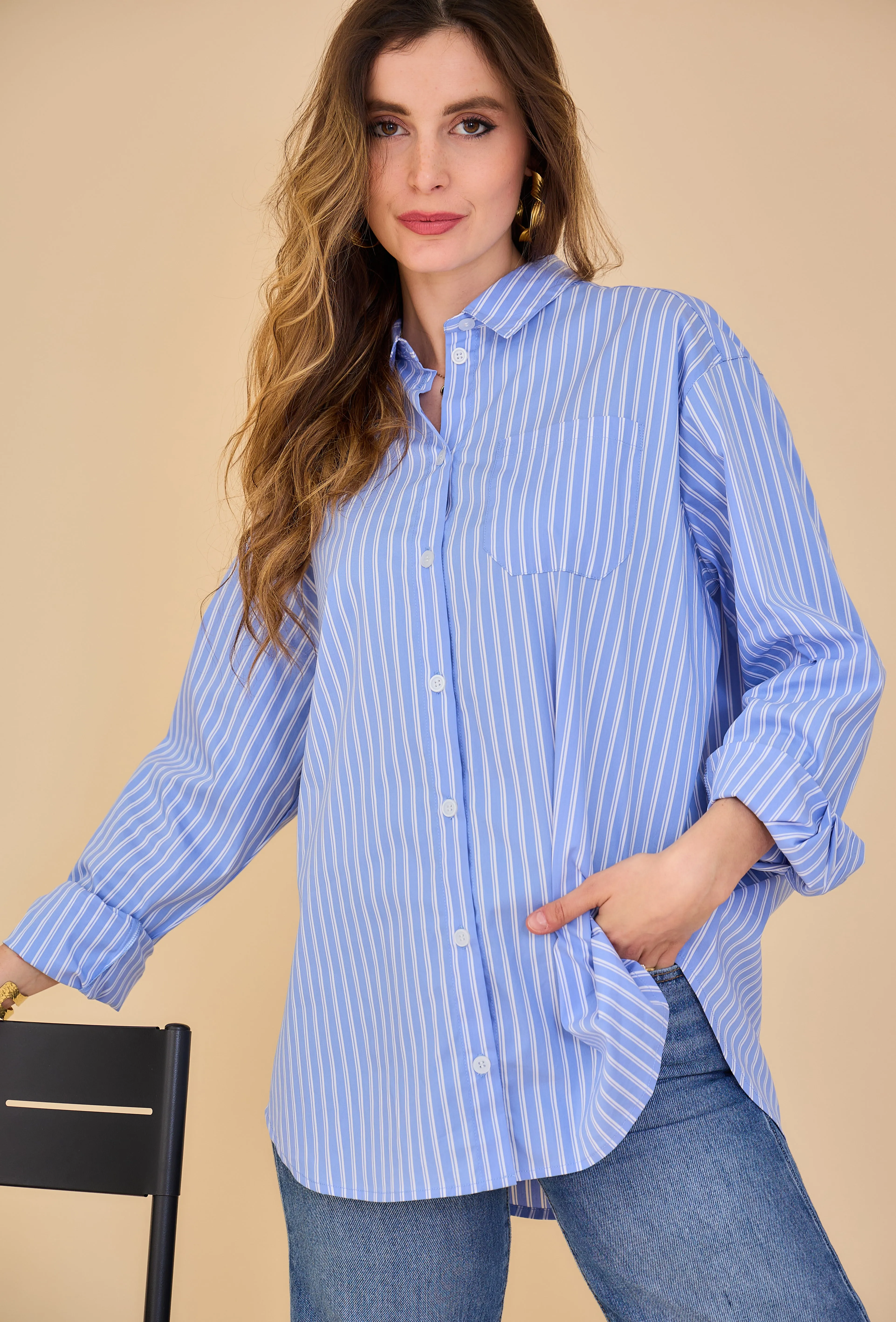 Chemise oversize rayée