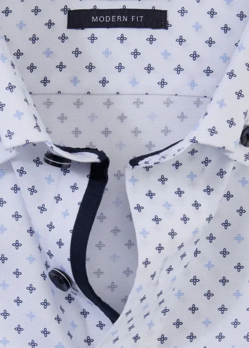 Chemise à motifs OLYMP blanche