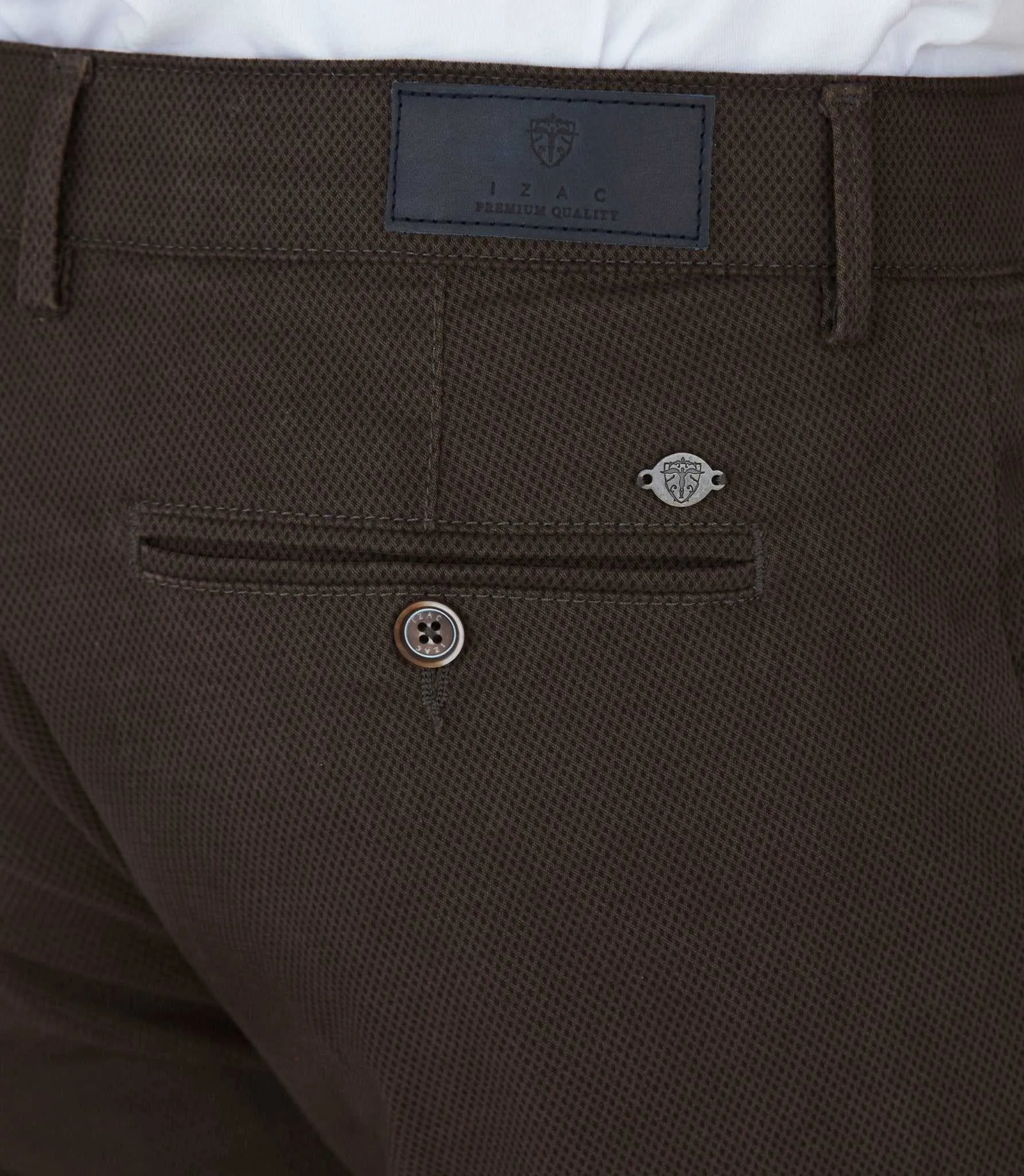 Chino imprimé marron foncé Cristal