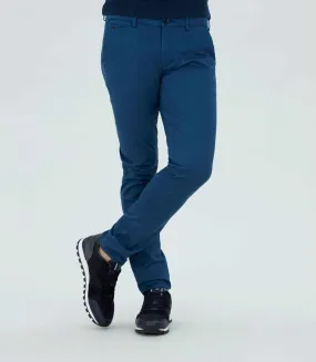 Chino satin bleu Casanova