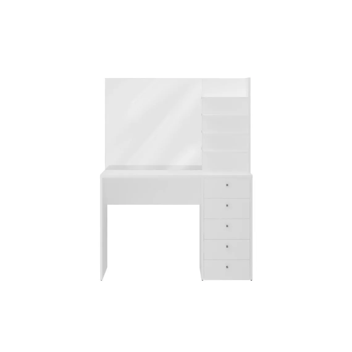Coiffeuse avec miroir et 5 tiroirs MARL 1 blanc | 3 Suisses