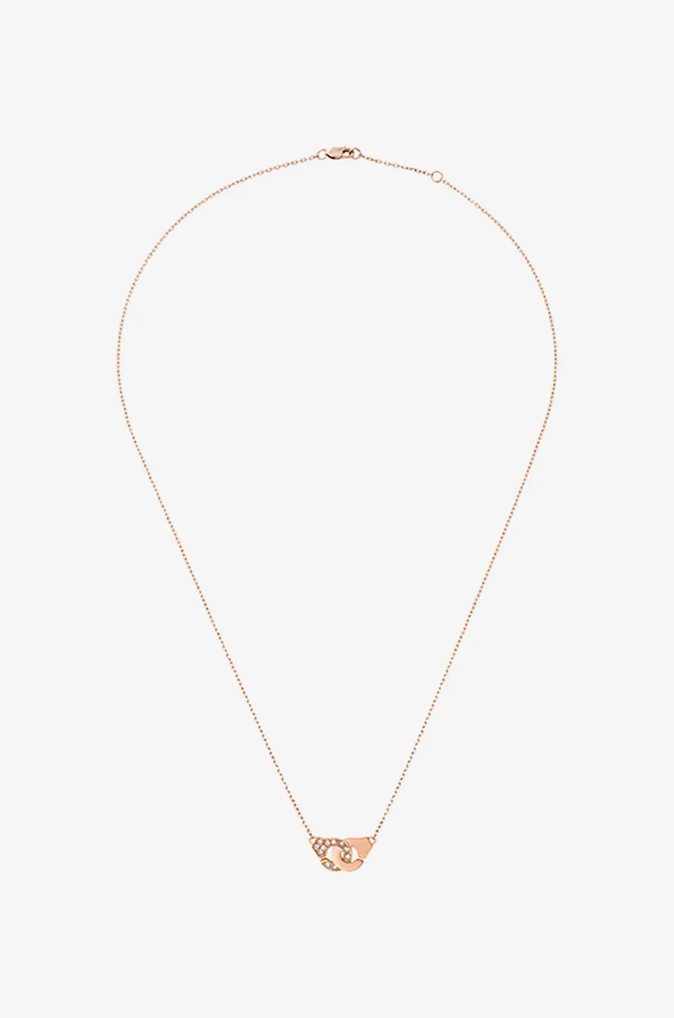 Collier en or rose et diamants Menottes R8