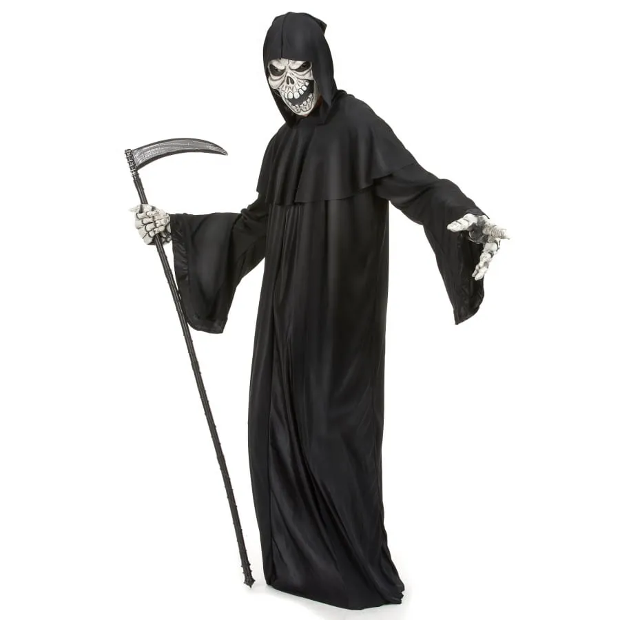 Costume noir de la faucheuse squelette