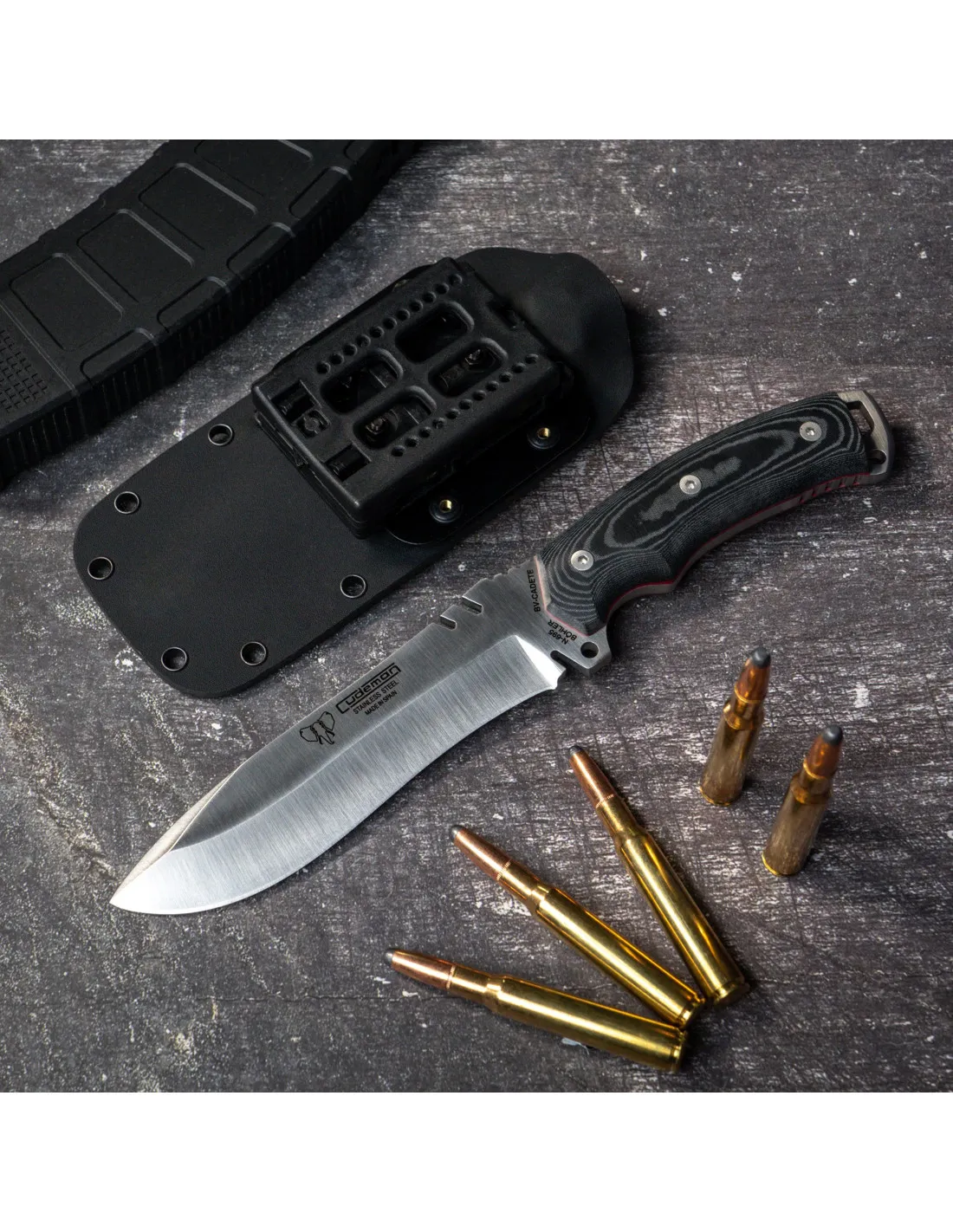 Couteau de chasse Cadet Green Beret, micarta noir et kydex ⚔️ Boutique Épées