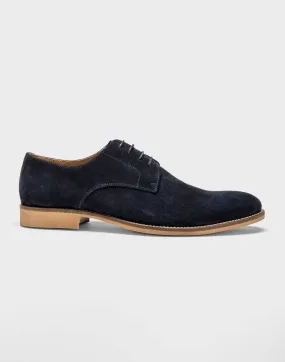 Derby cuir suédé bleu denim Enzo