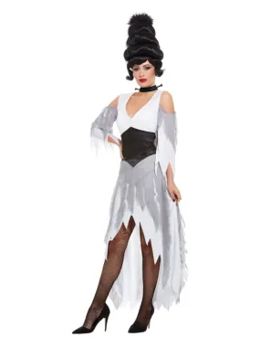 Déguisement Mariée Gothique Blanc (robe, corset et ras-de-cou)