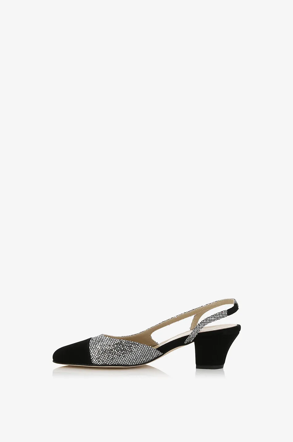 Escarpins bride arrière en cuir et paillettes Bri-Bri