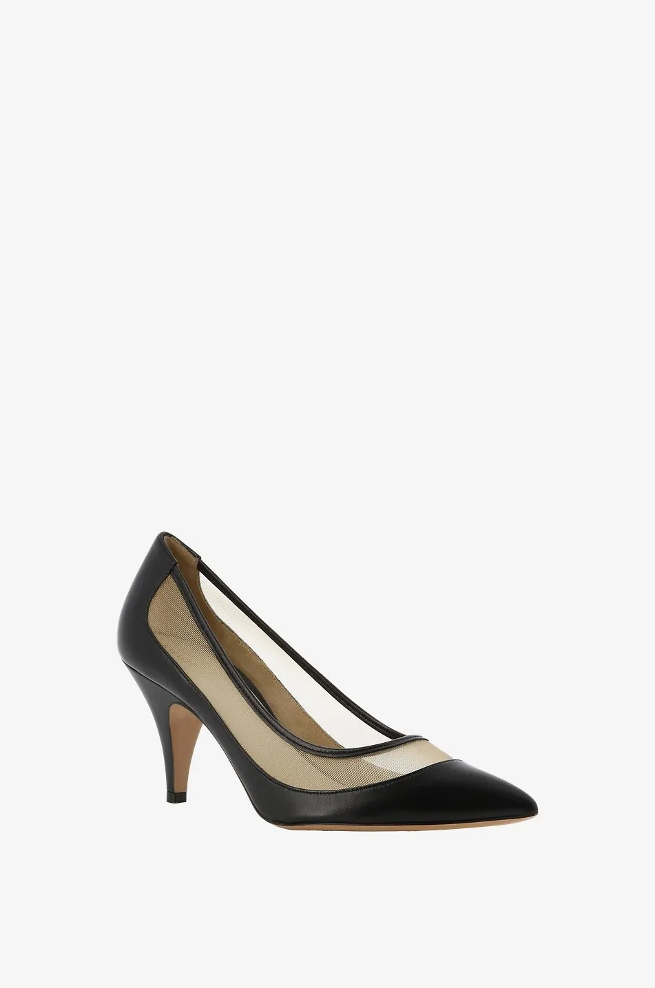 Escarpins en cuir et mesh River Iconic 85