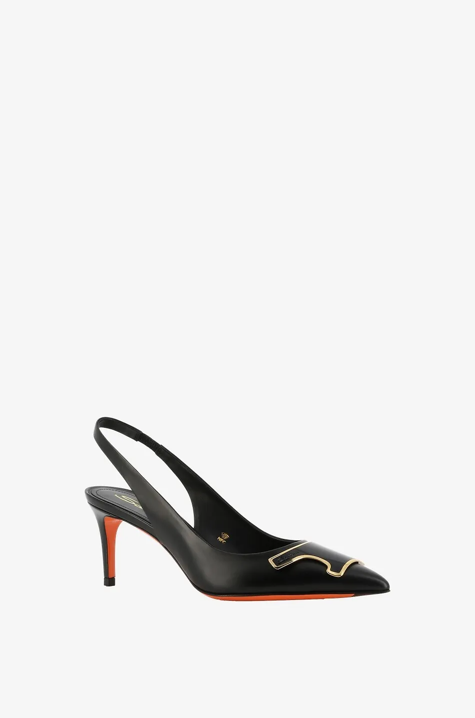 Escarpins à bride arrière en cuir lisse Sibille 70