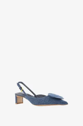 Escarpins à bride arrière en denim Duelo 40