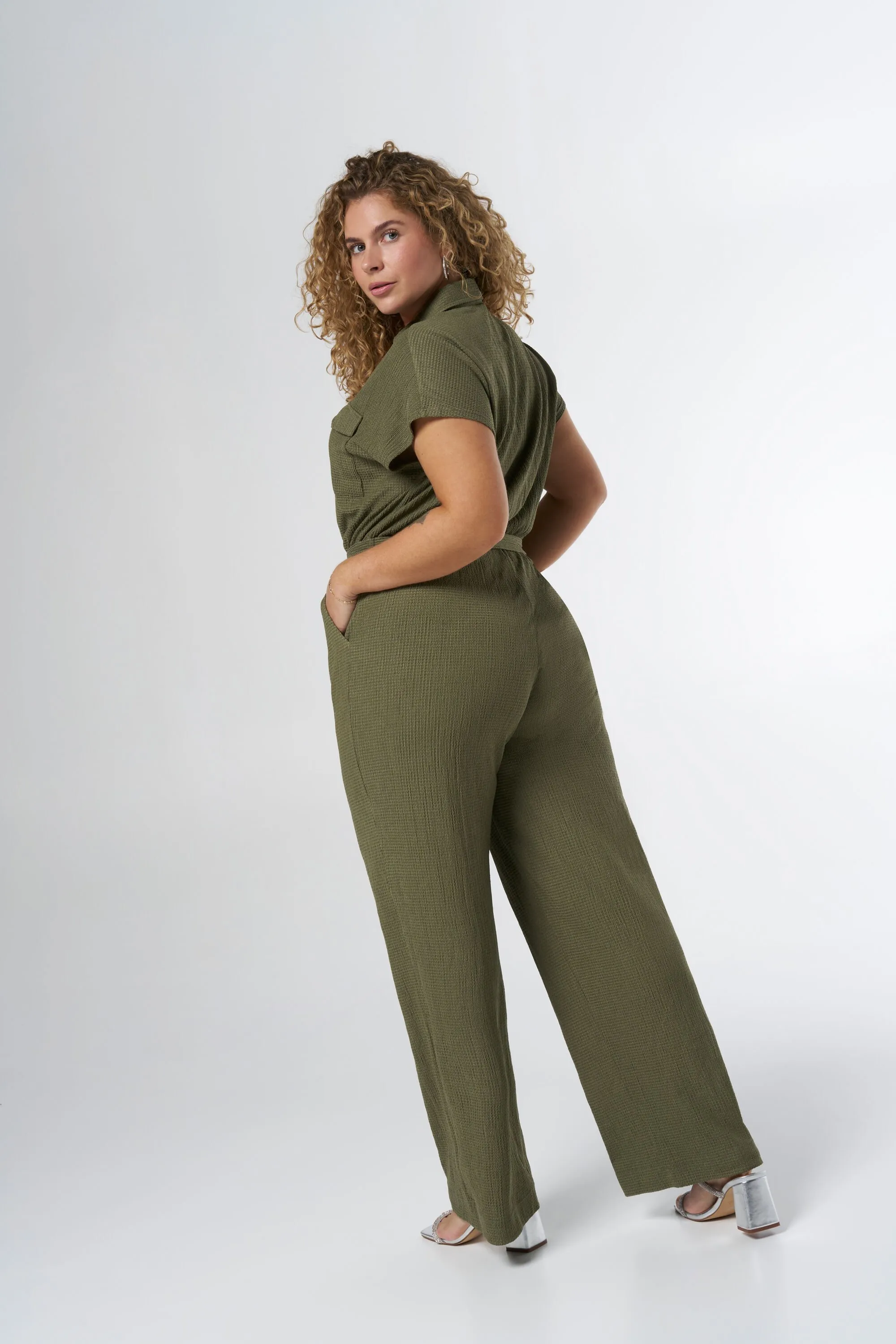 Femmes Combinaison avec poches Kaki clair | MS Mode
