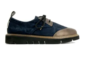 Fox Derby Glint Goatsuede Bronze Navy