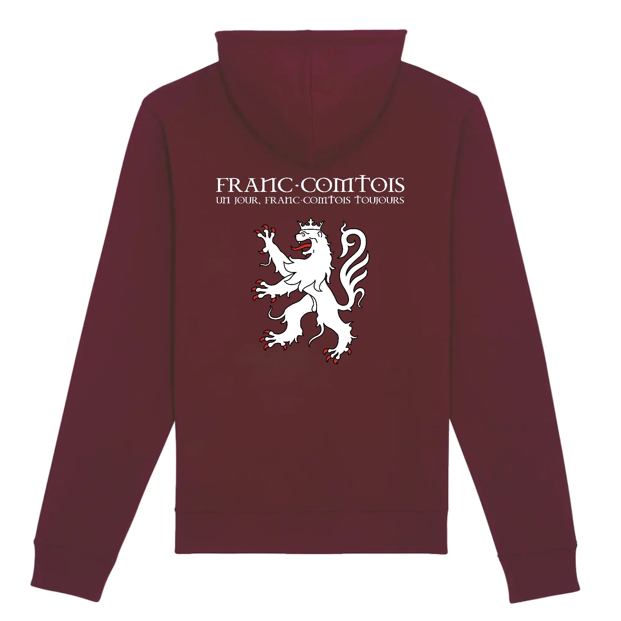 Franc-Comtois un jour - Sweatshirt à capuche coton bio - Franche-Comté - Imprimé FR