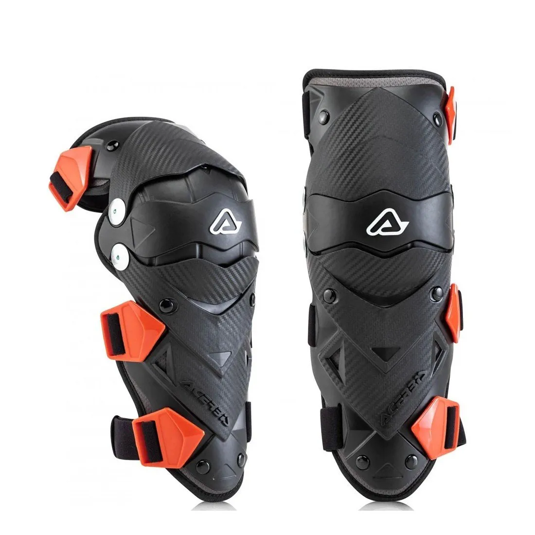 Genouillères motocross enfants Acerbis Impact Evo noir rouge