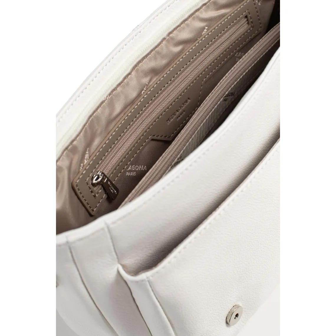Gibecière Cuir CONFORT Blanc Rae | 3 Suisses