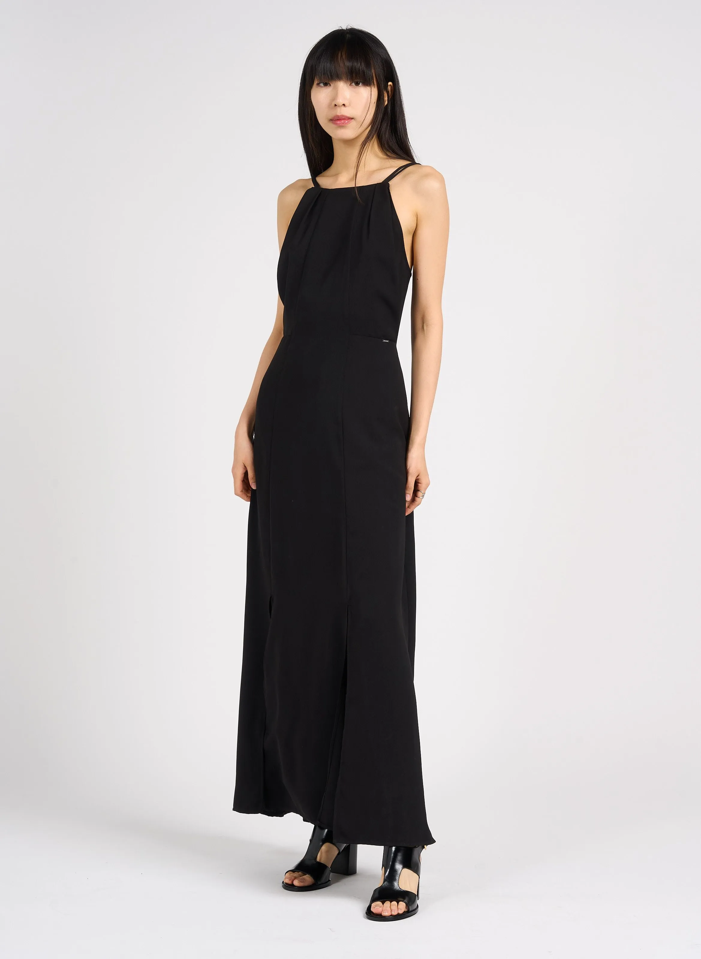 IKKS  Robe longue avec dos en resille - Noir