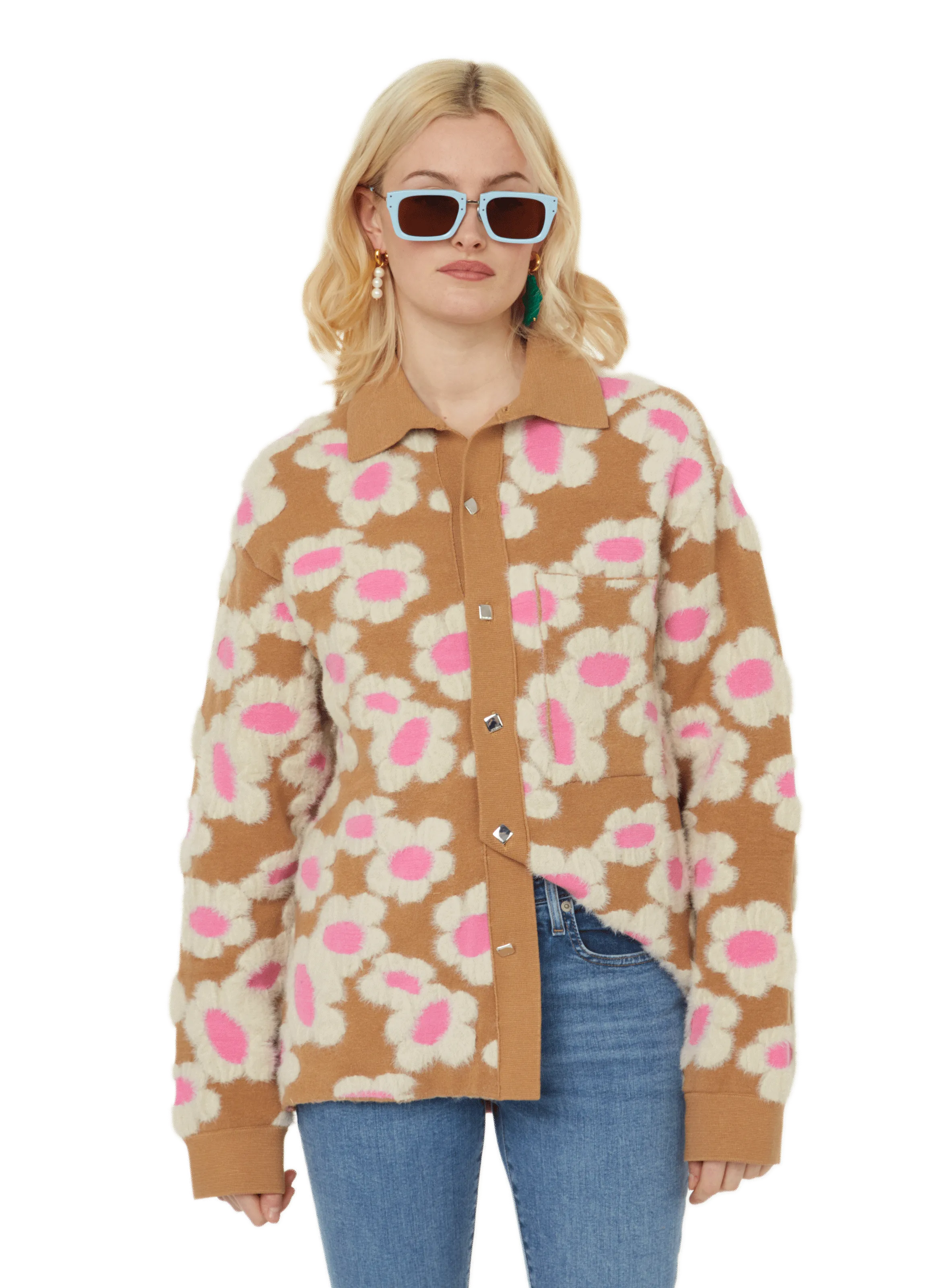 JACQUEMUS  La Chemise Neve Fleurs - Multicolore