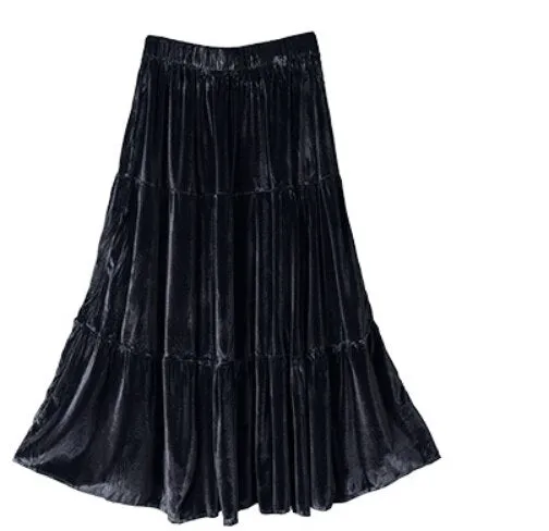 Jupe Bohème Noire Longue