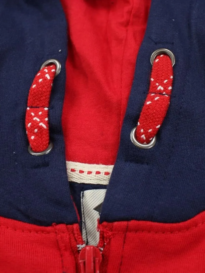 Lee Cooper - Veste garçon imprimé logo en coton - Rouge