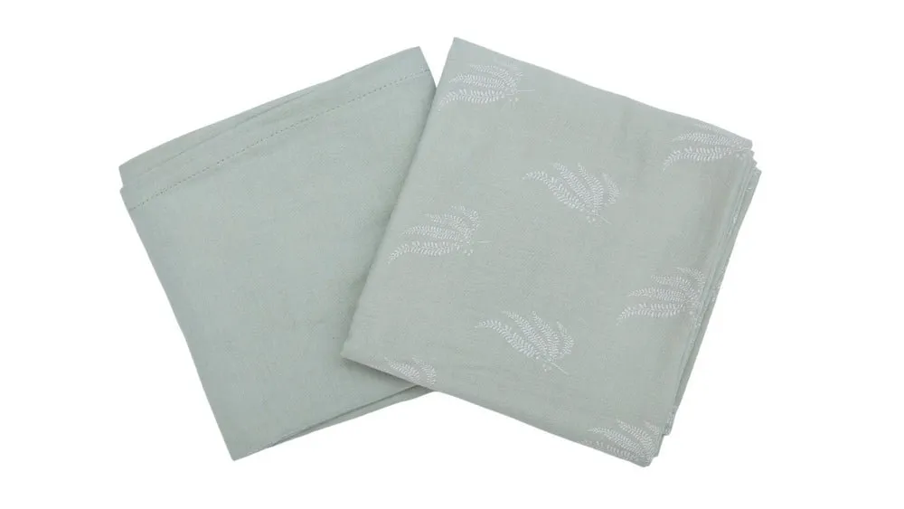 Lot de 2 langes Fougère Blanc Craie ORSO PARIS