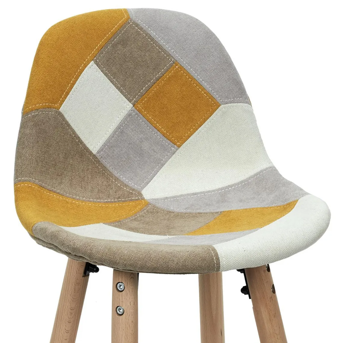 Lot de 2 Tabourets De Bar Patchwork Jaune | 3 Suisses