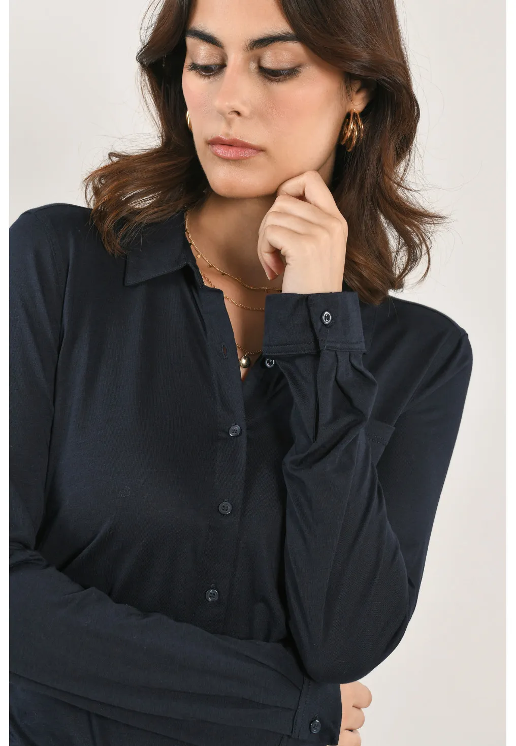 NABELLE - CHEMISE ML - MARINE