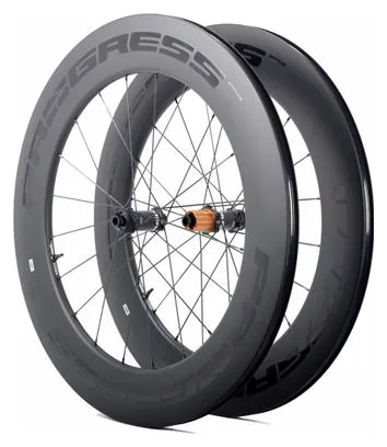 Paire de roues Progress Space Disc Noir | 12x100/12x142 mm | Center Lock | Campagnolo N3W