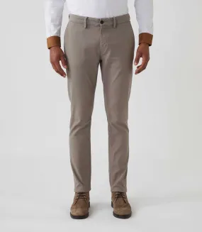 Pantalon casual chino armuré taupe Macao